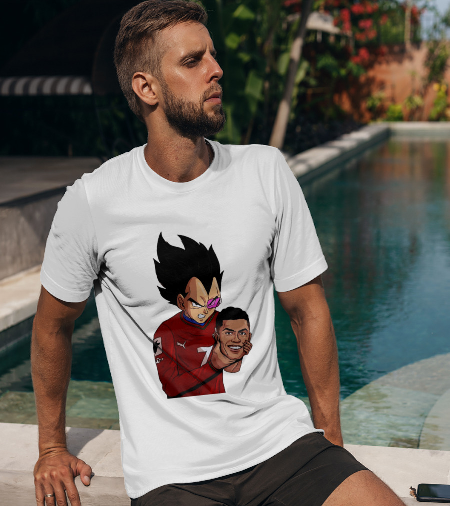 Vegeta Holding Ronaldo Head Puma Jersey Collaboration T-Shirt