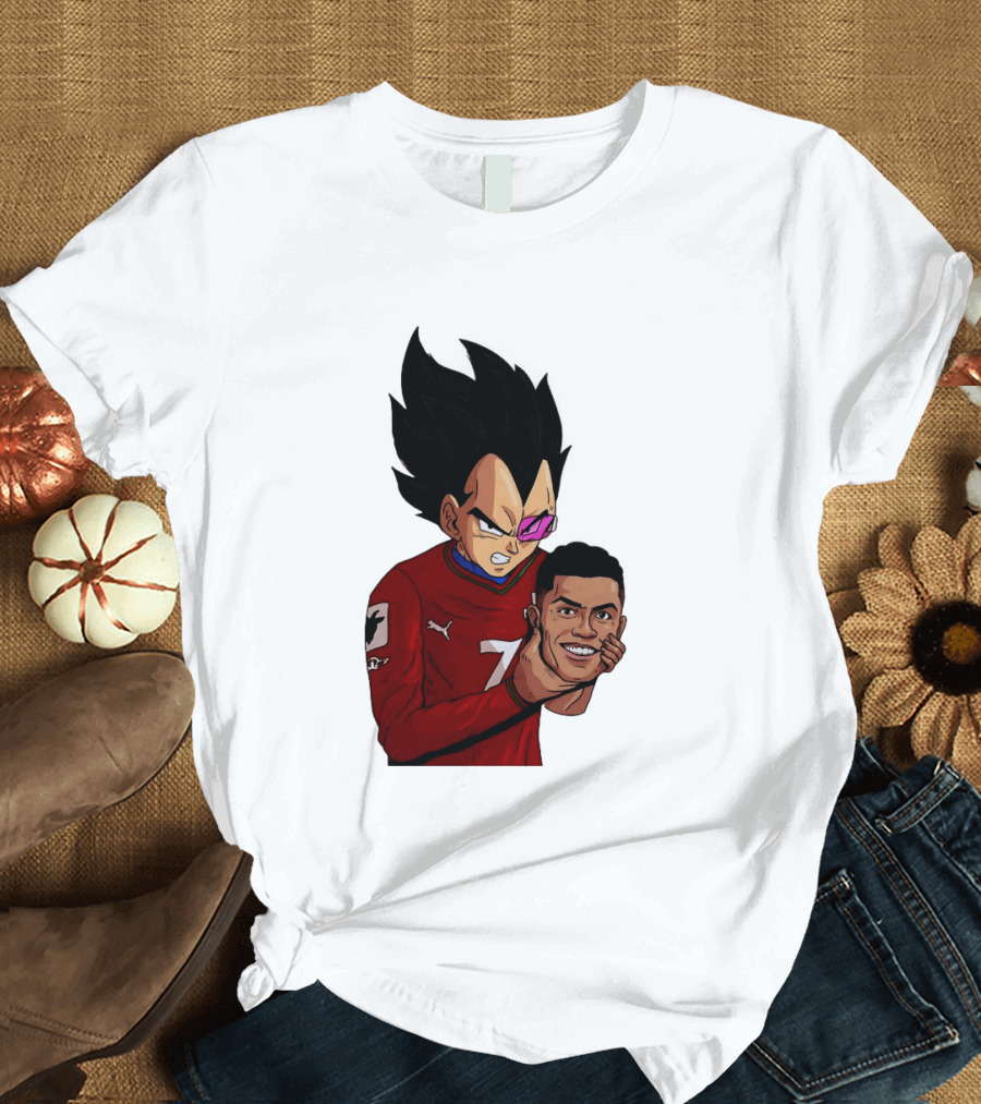 Vegeta Holding Ronaldo Head Puma Jersey Collaboration T-Shirt