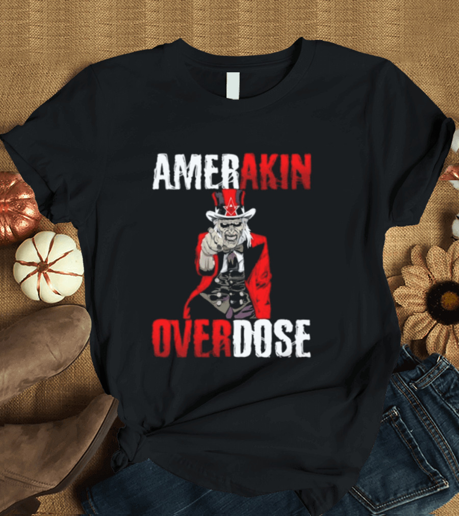 Amerakin Overdose Uncle Sam Horror Industrial Metal T-Shirt