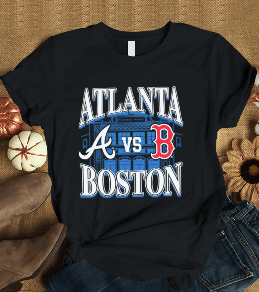 Atlanta Vs Boston Braves Red Sox Fenway Park MLB Baseball T-Shirt