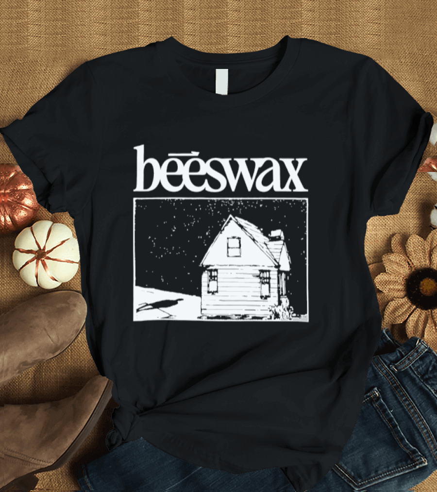 Beeswax City Of Lab Cabin Snow Scene T-Shirt