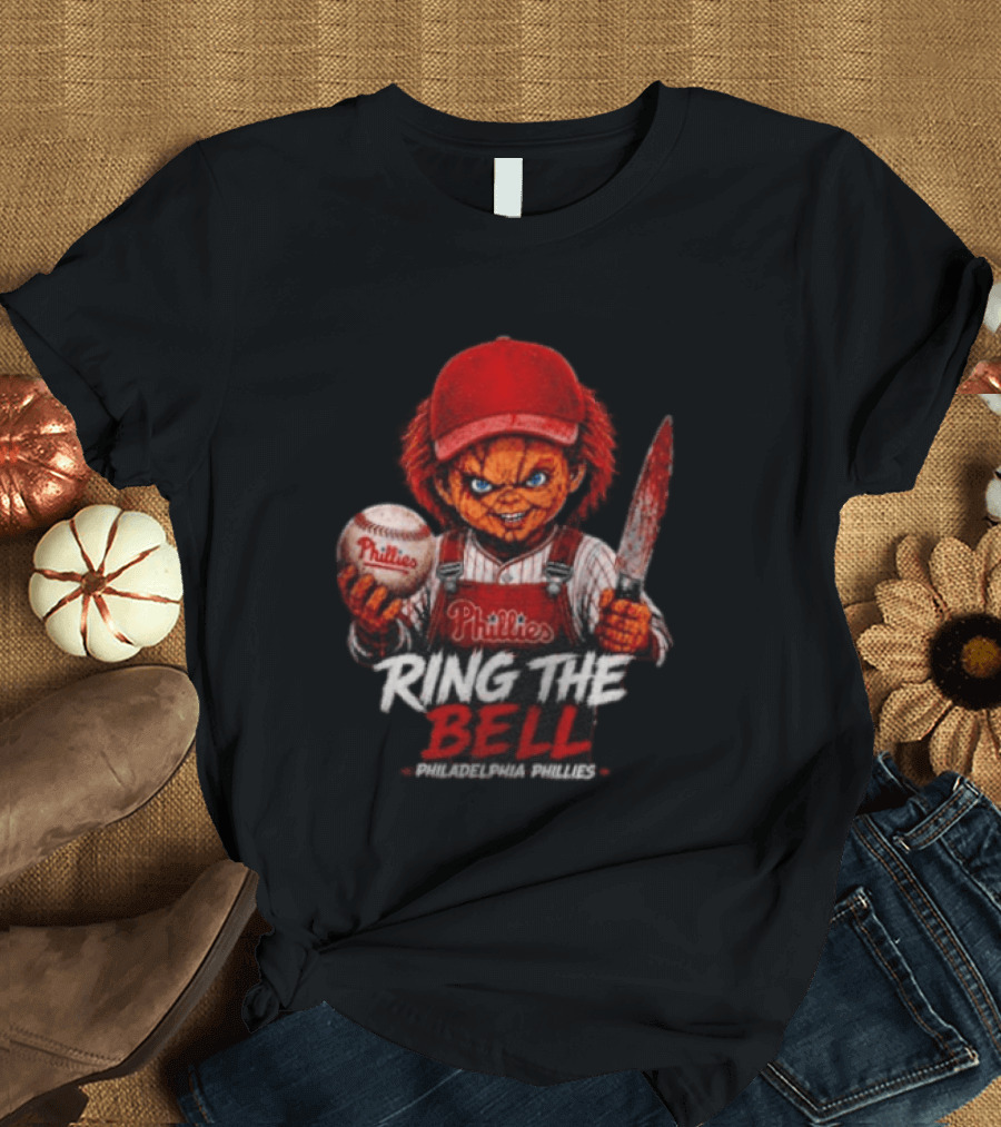 Chucky Phillies Ring The Bell Philadelphia Phillies Baseball Horror T-Shirt