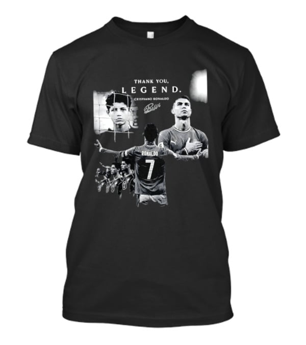 Cristiano Ronaldo Thank You Legend Portugal Number 7 Football T-Shirt