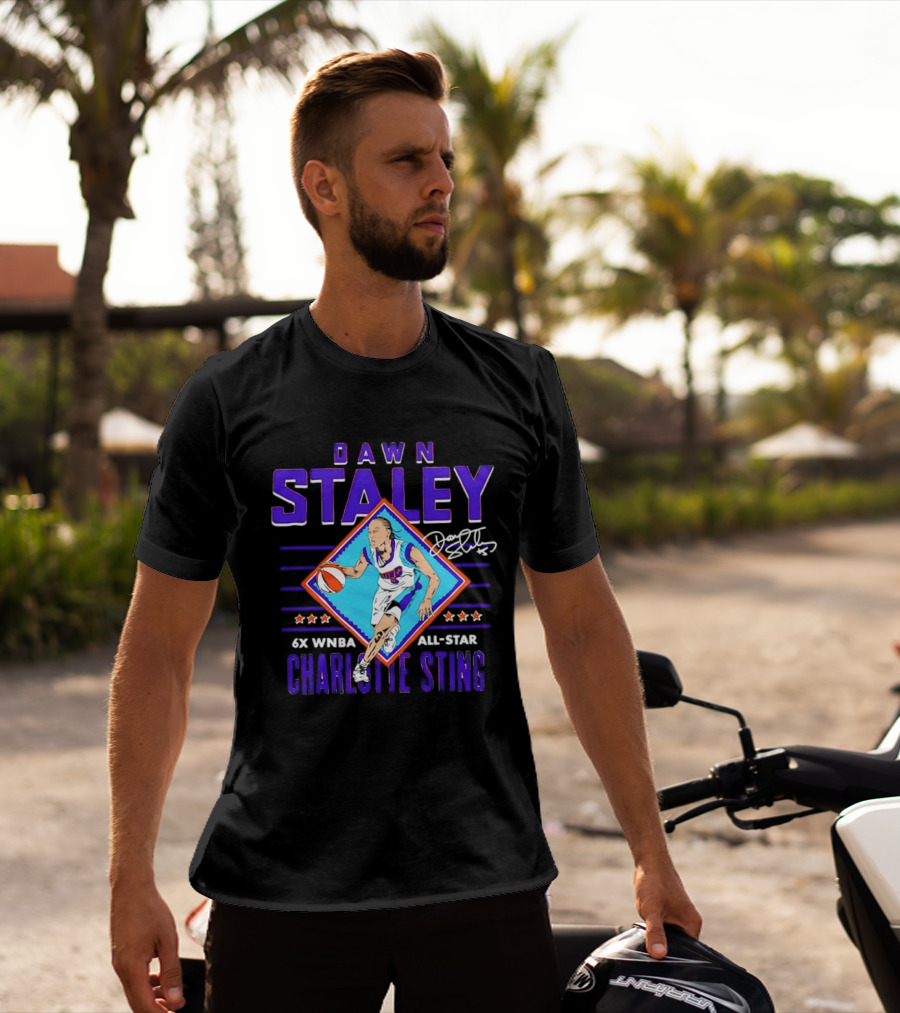 Dawn Staley Charlotte Sting 6x WNBA All Star Basketball Legend T-Shirt