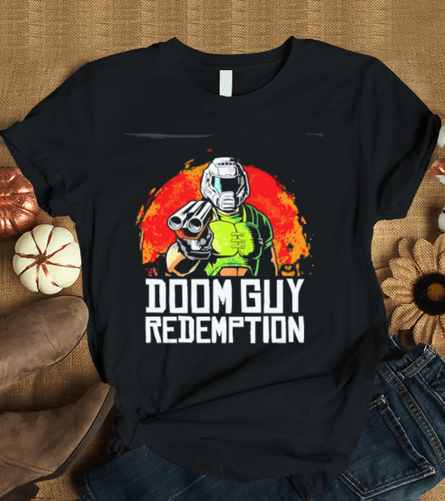 Doom Guy Redemption Video Game FPS Gaming Action T-Shirt