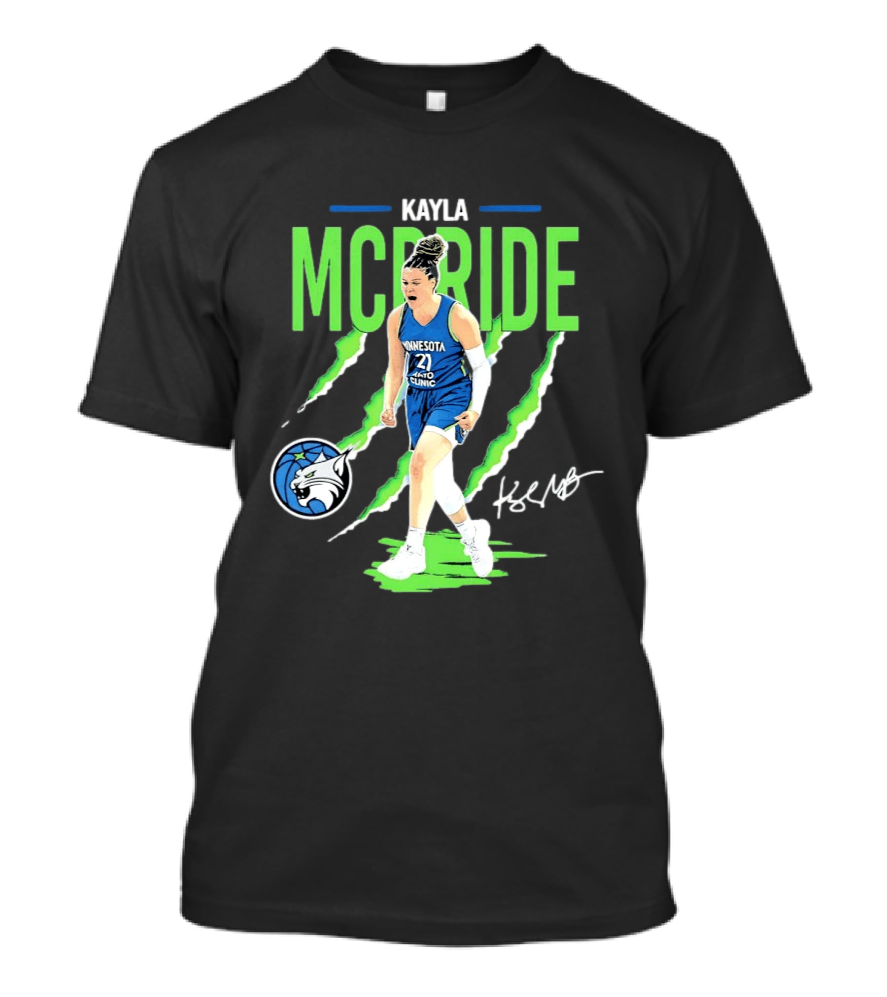 Kayla McBride Minnesota Lynx Mayo Clinic 21 Basketball T-Shirt