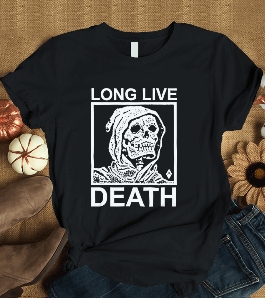 Long Live Death Grim Reaper Skeleton Gothic T-Shirt