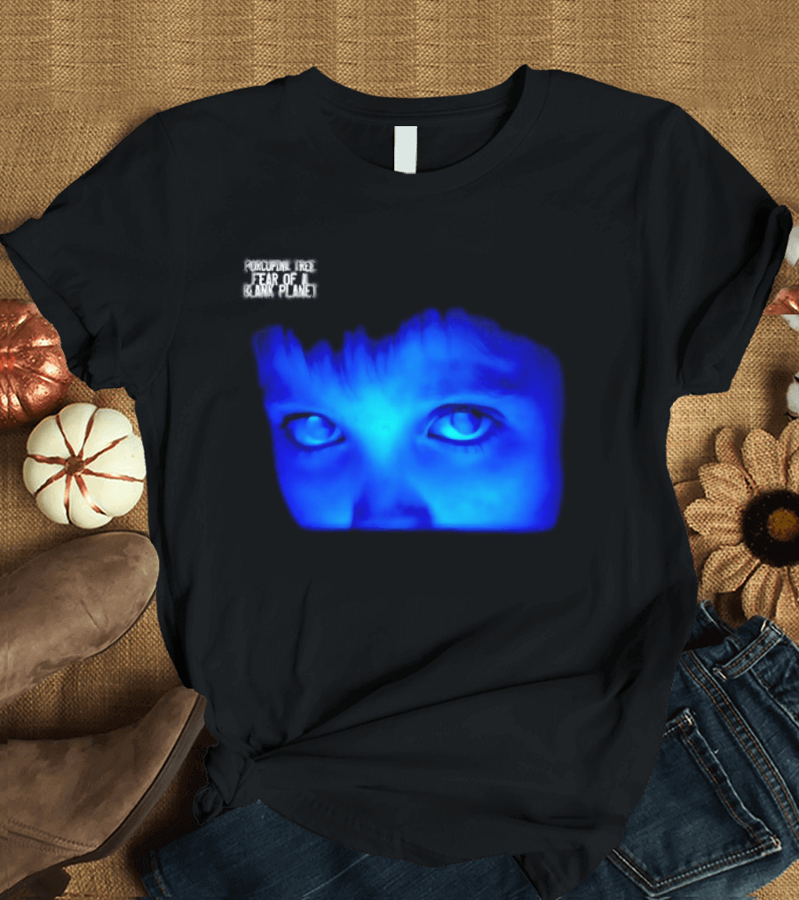 Porcupine Tree Fear Of A Blank Planet 2007 Rock Album Cover Blue Face T-Shirt