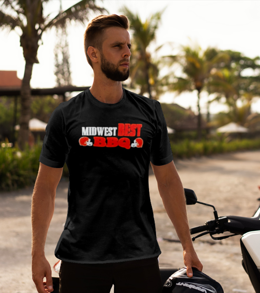 Midwest Best BBQ Cincinnati Bengals Football Helmets T-Shirt