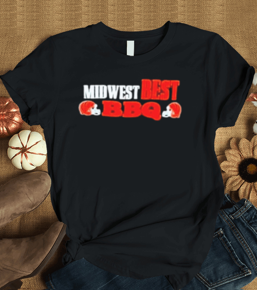 Midwest Best BBQ Cincinnati Bengals Football Helmets T-Shirt