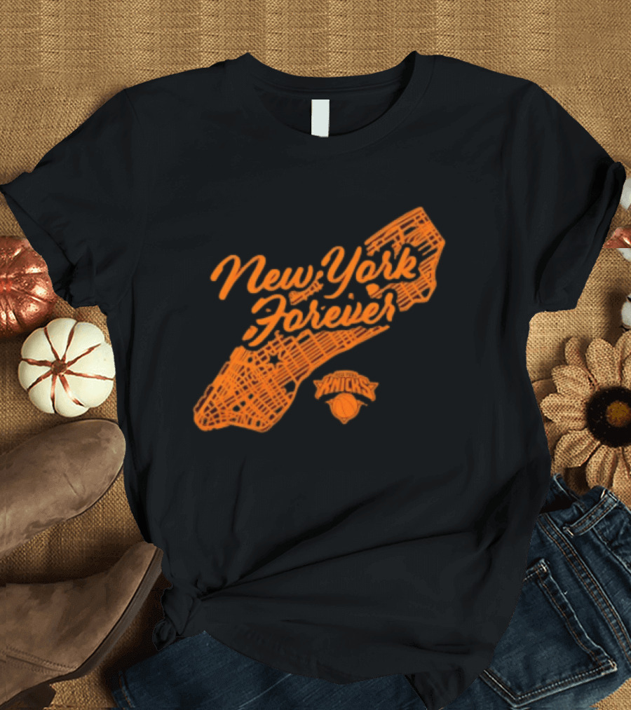 New York Forever Knicks NBA Basketball Map T-Shirt