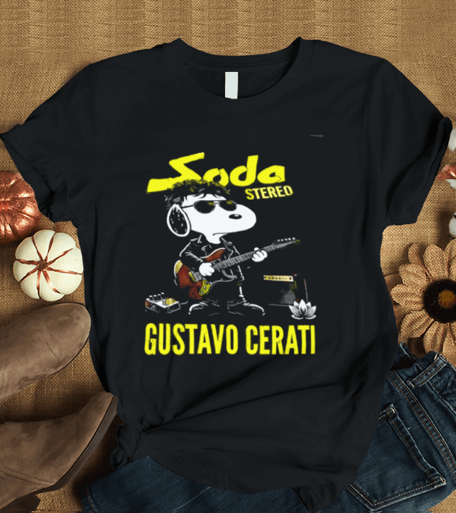 Soda Stereo Snoopy Guitar Gustavo Cerati T-Shirt