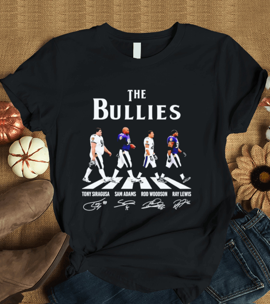 The Bullies Tony Siragusa Sam Adams Rod Woodson Ray Lewis Baltimore Ravens Abbey Road T-Shirt