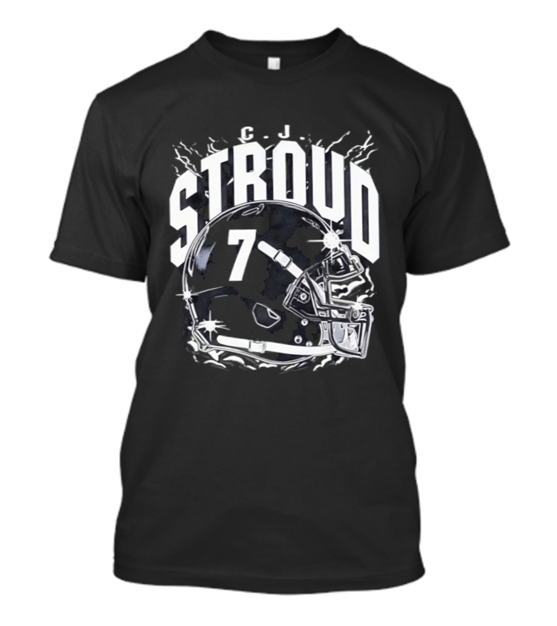 Stroud 7 Helmet Houston Texans T-Shirt