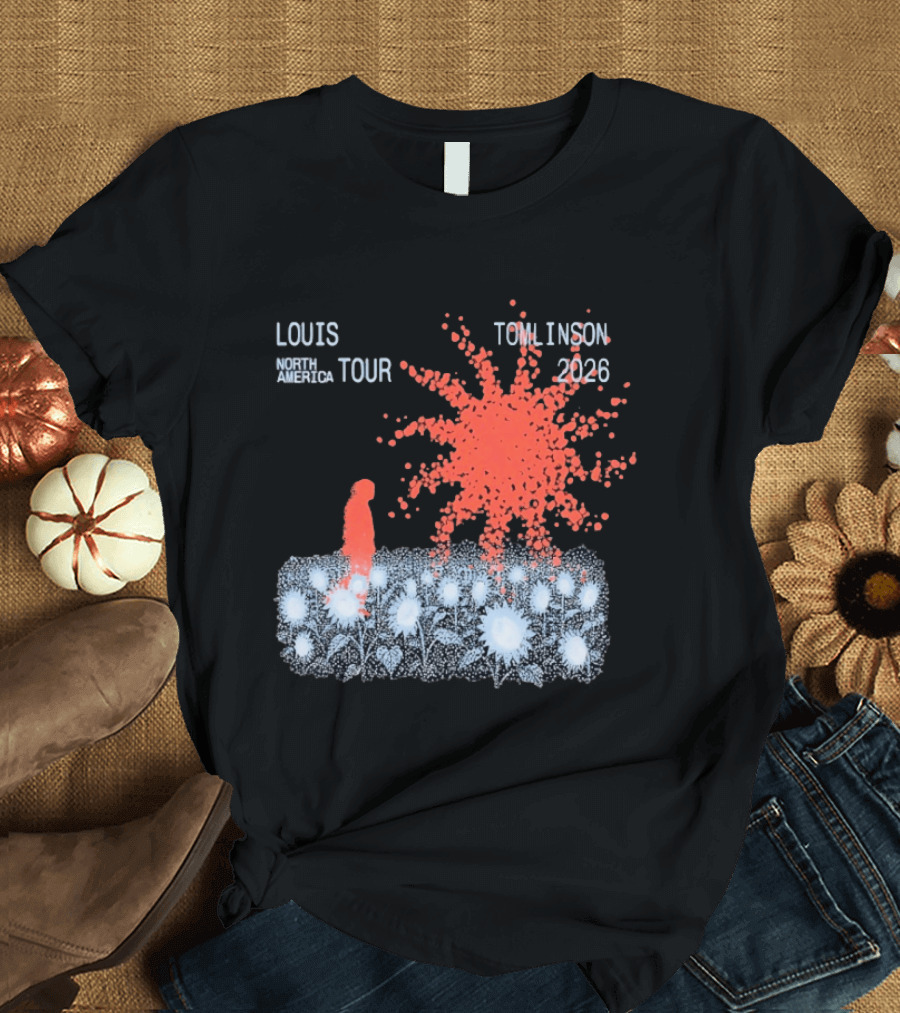Louis Tomlinson North America Tour 2026 Sunflower Field Explosion T-Shirt