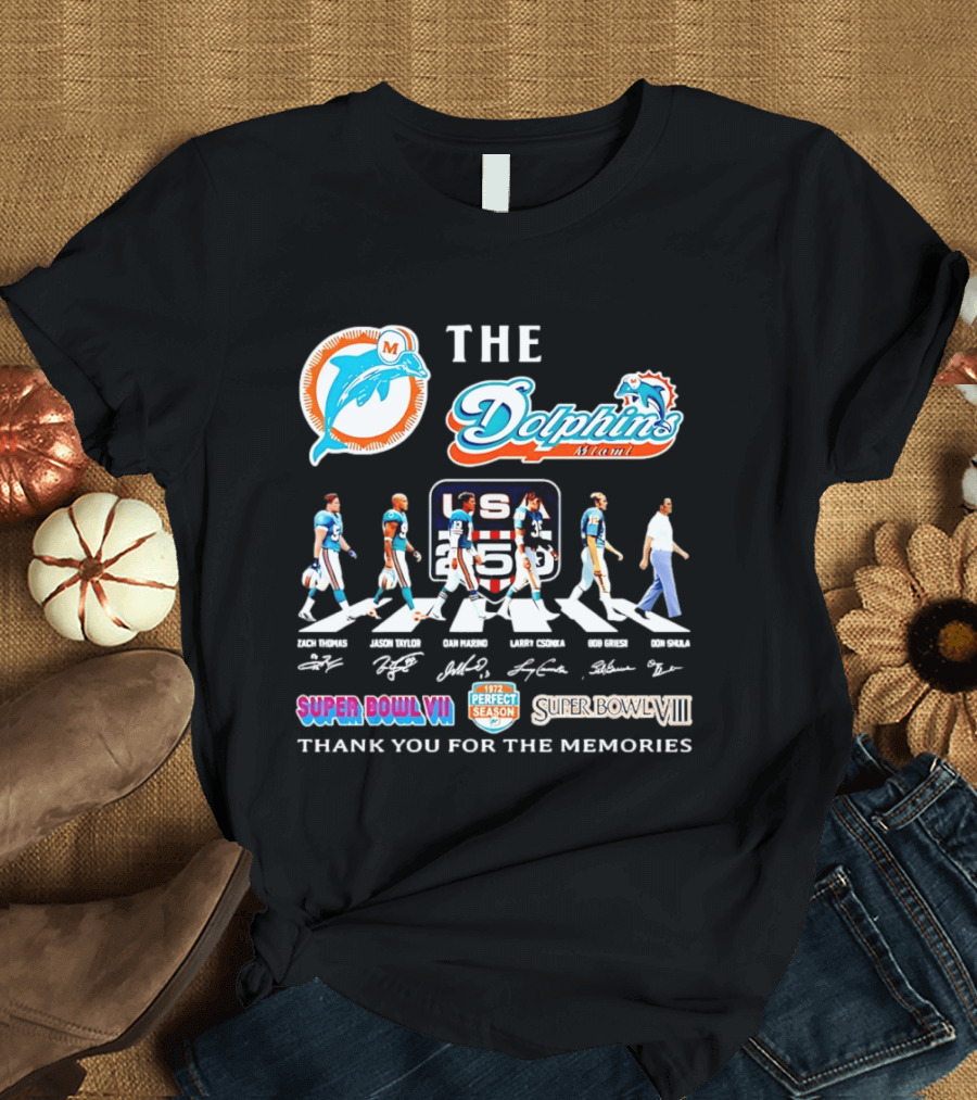 The Miami Dolphins' Greatest Legends Super Bowl Memories And Perfect Season Celebration T-Shirt