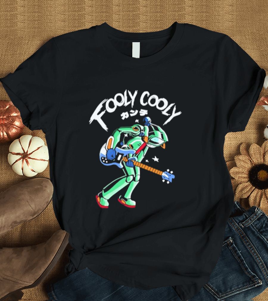 FLCL Fooly Cooly Kanchi Guitar Anime Gainax Robot T-Shirt