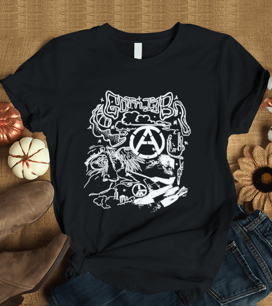 Gottlieb Anarchy Drummer Punk Band Chaos T-Shirt