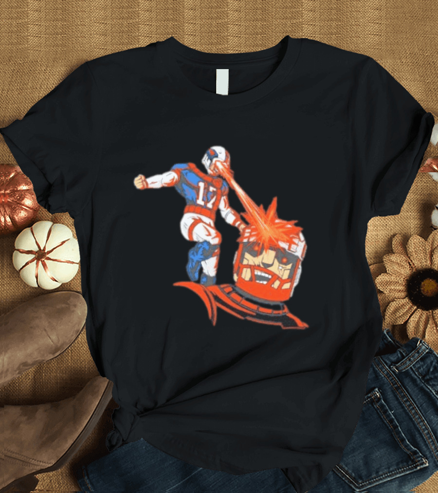Buffalo Bills Josh Allen Laser Eye Superhero 17 Football Power T-Shirt