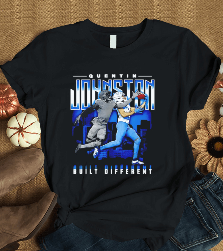 Quentin Johnston Los Angeles Chargers Built Different Skyline Catch T-Shirt