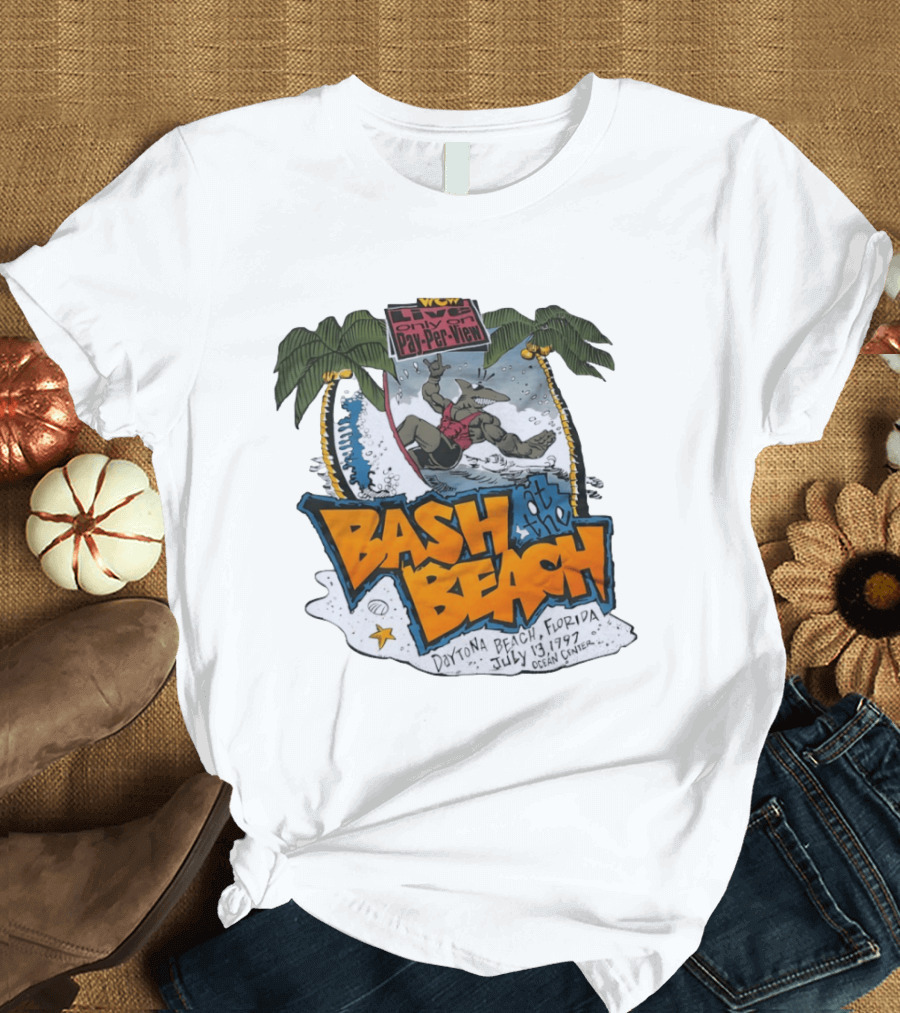 WCW Live Pay Per View Bash At The Beach Daytona Beach Florida July 13 1997 Ocean Center T-Shirt
