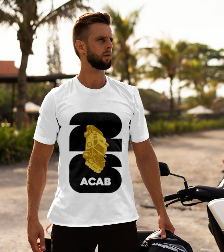 ACAB 1312 Upside Down Police Car Protest Abolition T-Shirt