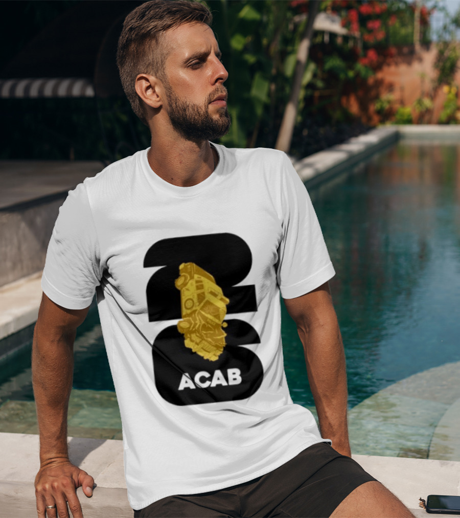 ACAB 1312 Upside Down Police Car Protest Abolition T-Shirt