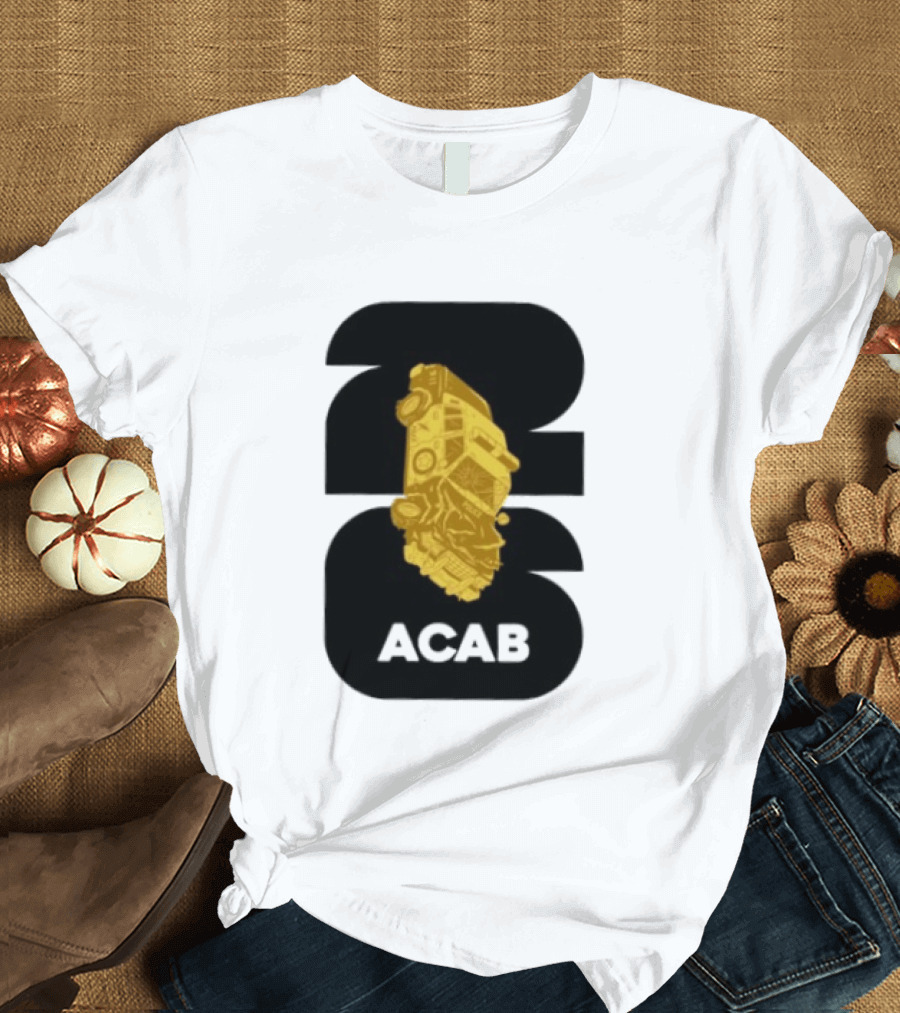 ACAB 1312 Upside Down Police Car Protest Abolition T-Shirt