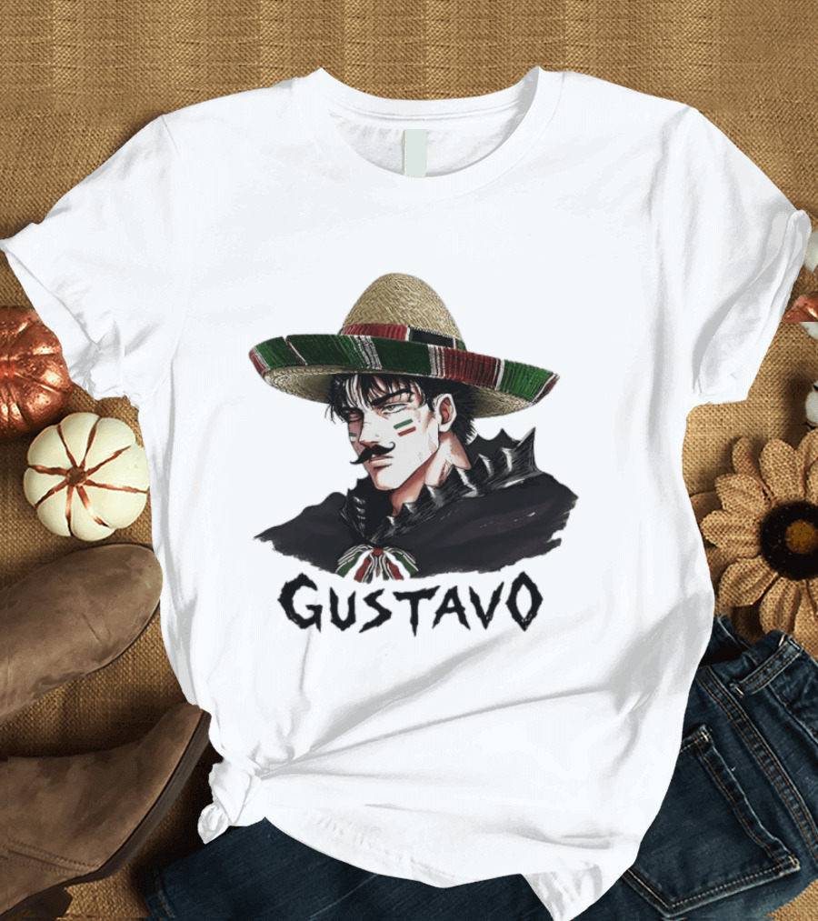 Gustavo Mexican Sombrero Anime T-Shirt