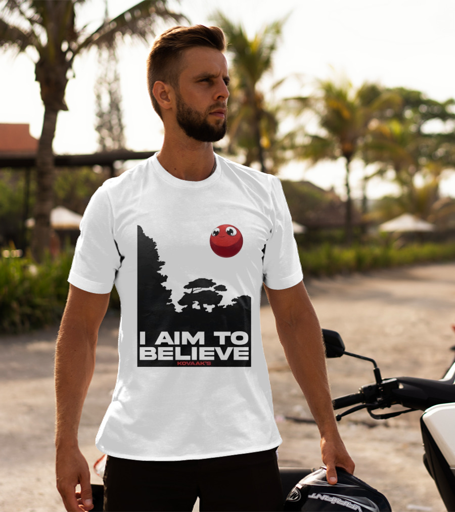 Kovaak's I Aim To Believe Red Ball T-Shirt