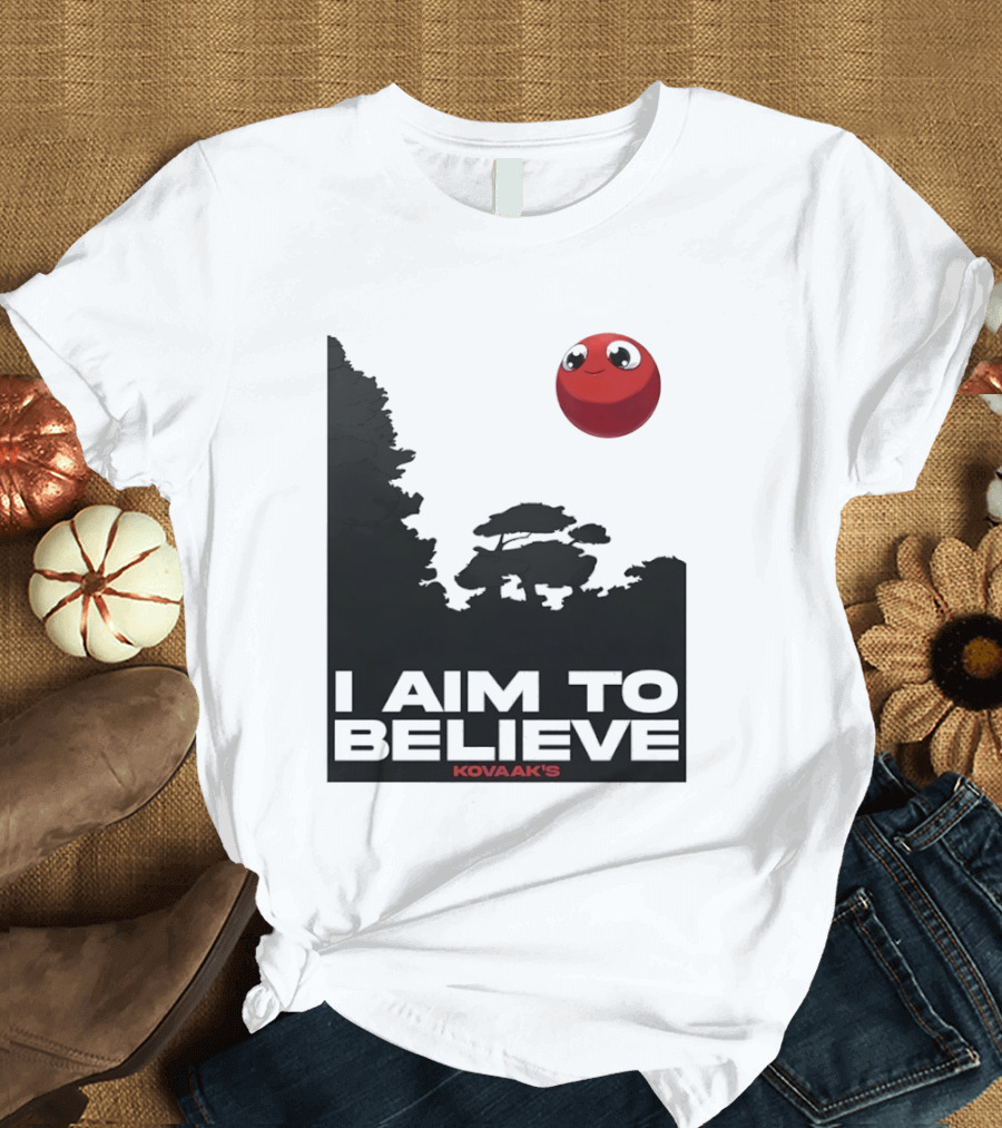 Kovaak's I Aim To Believe Red Ball T-Shirt
