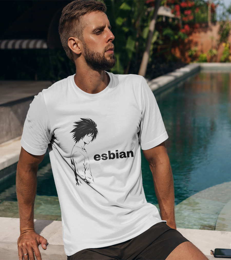 Death Note L Esbian Meme Character Profile T-Shirt