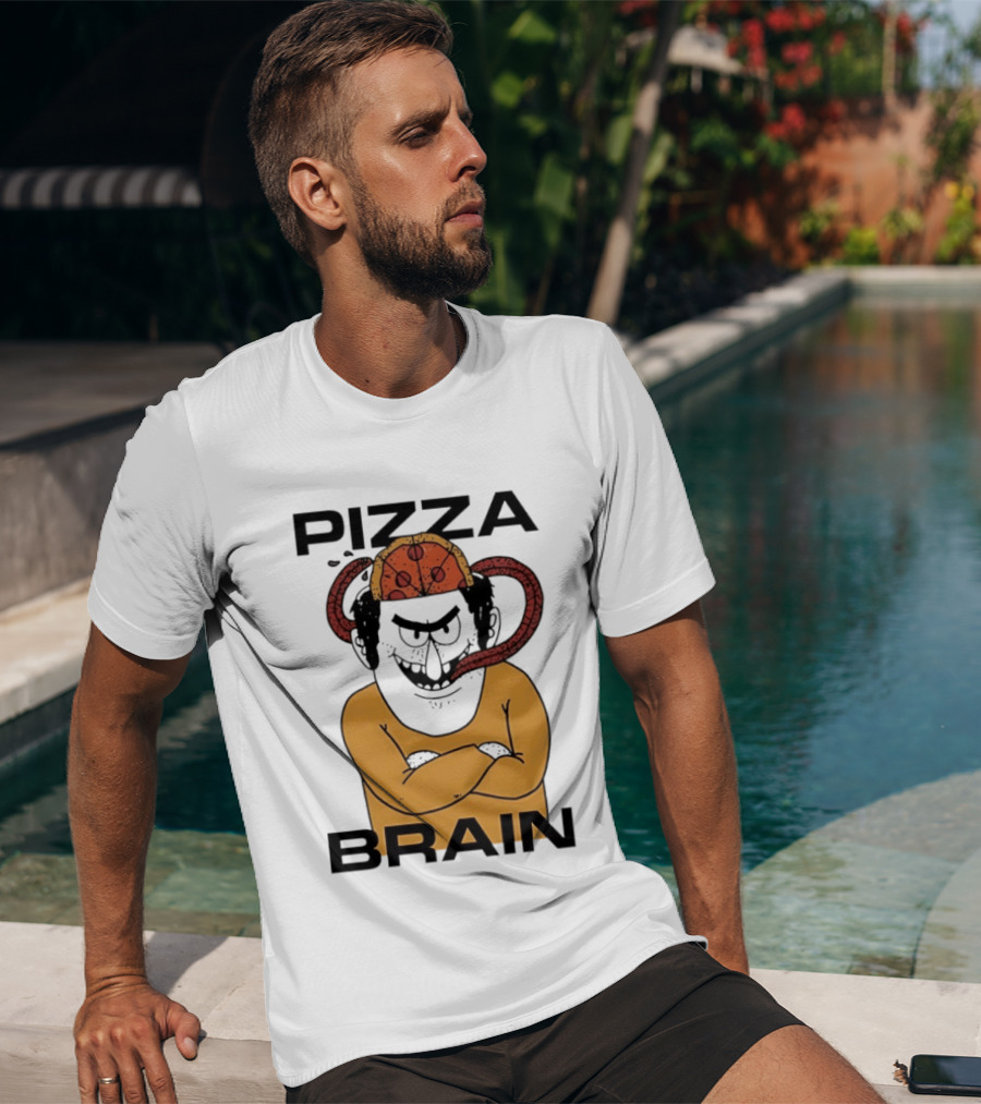 Pizza Brain Cartoon Perry Pizza Hat Monster T-Shirt