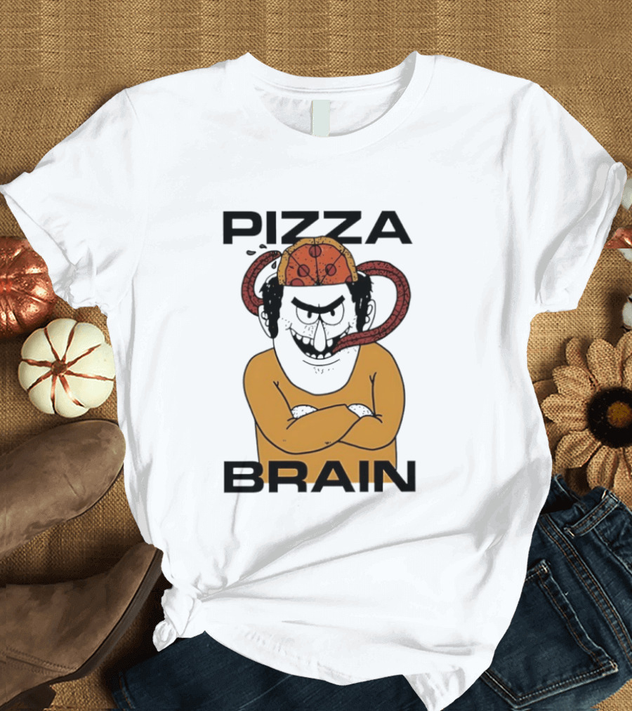Pizza Brain Cartoon Perry Pizza Hat Monster T-Shirt