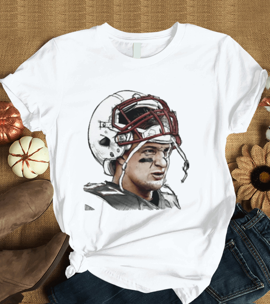 Rob Gronkowski New England Patriots Swag Head Helmet Football T-Shirt