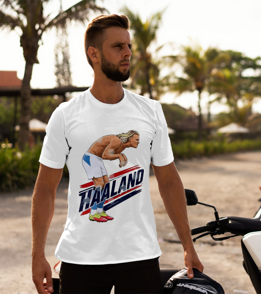Erling Haaland Celebration Pose With Norway T-Shirt