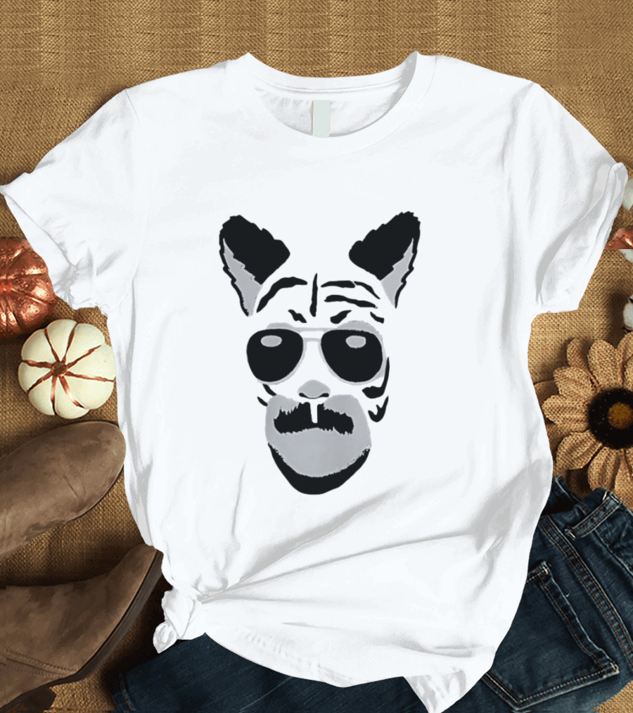 Fallout Tiger Mustache Aviator Sunglasses T-Shirt