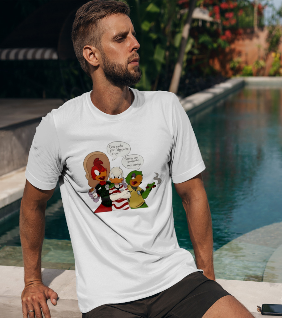 The Three Caballeros Panchito Pistoles Donald Duck José Carioca México USA Brazil Jerseys Soccer Fan Collection T-Shirt