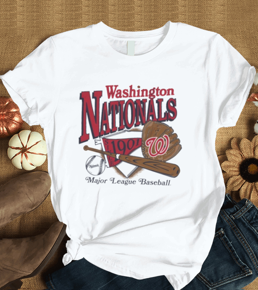 Washington Nationals Est 1901 Baseball Bat Glove Major League T-Shirt