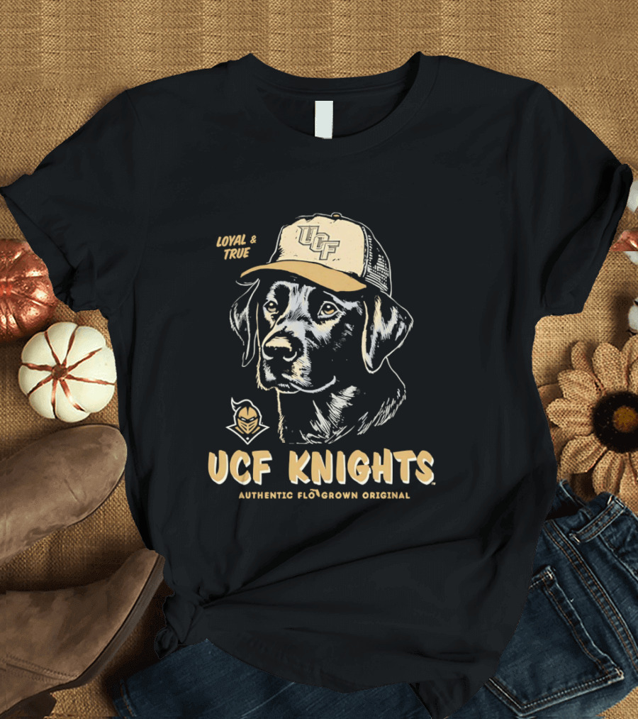 UCF Knights Loyal And True Black Lab Dog Authentic Florgrown Original T-Shirt