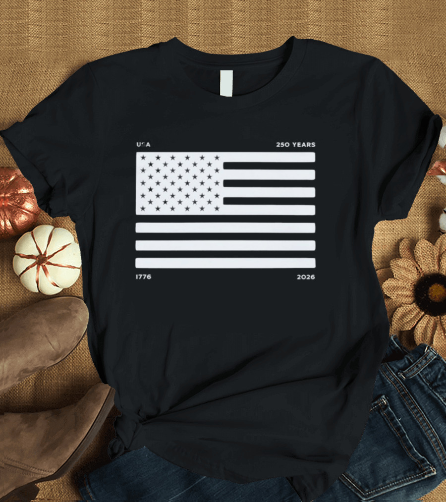 USA 250 Years 1776 2026 American Flag 250th Anniversary Celebration T-Shirt