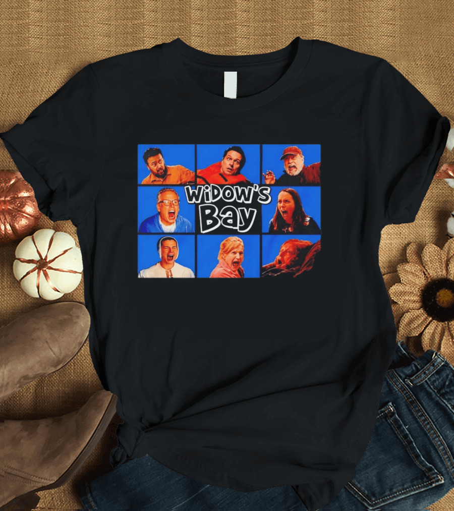 Widow's Bay Screaming Cast Faces Collage T-Shirt