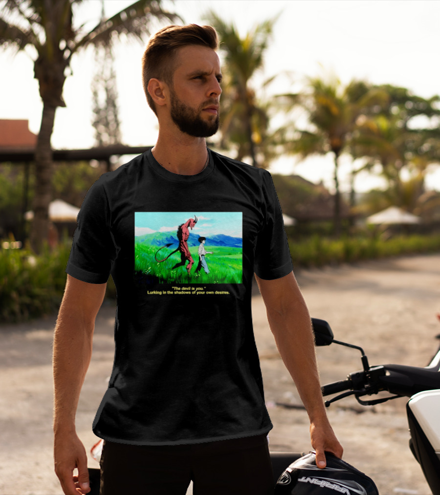 The Devil Is You Lurking In The Shadows Of Your Own Desires Anime Character Scene T-Shirt