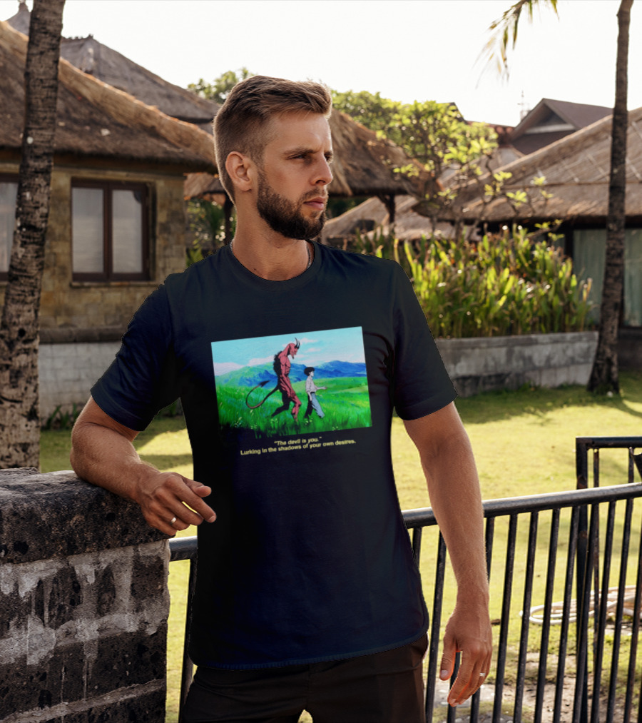 The Devil Is You Lurking In The Shadows Of Your Own Desires Anime Character Scene T-Shirt