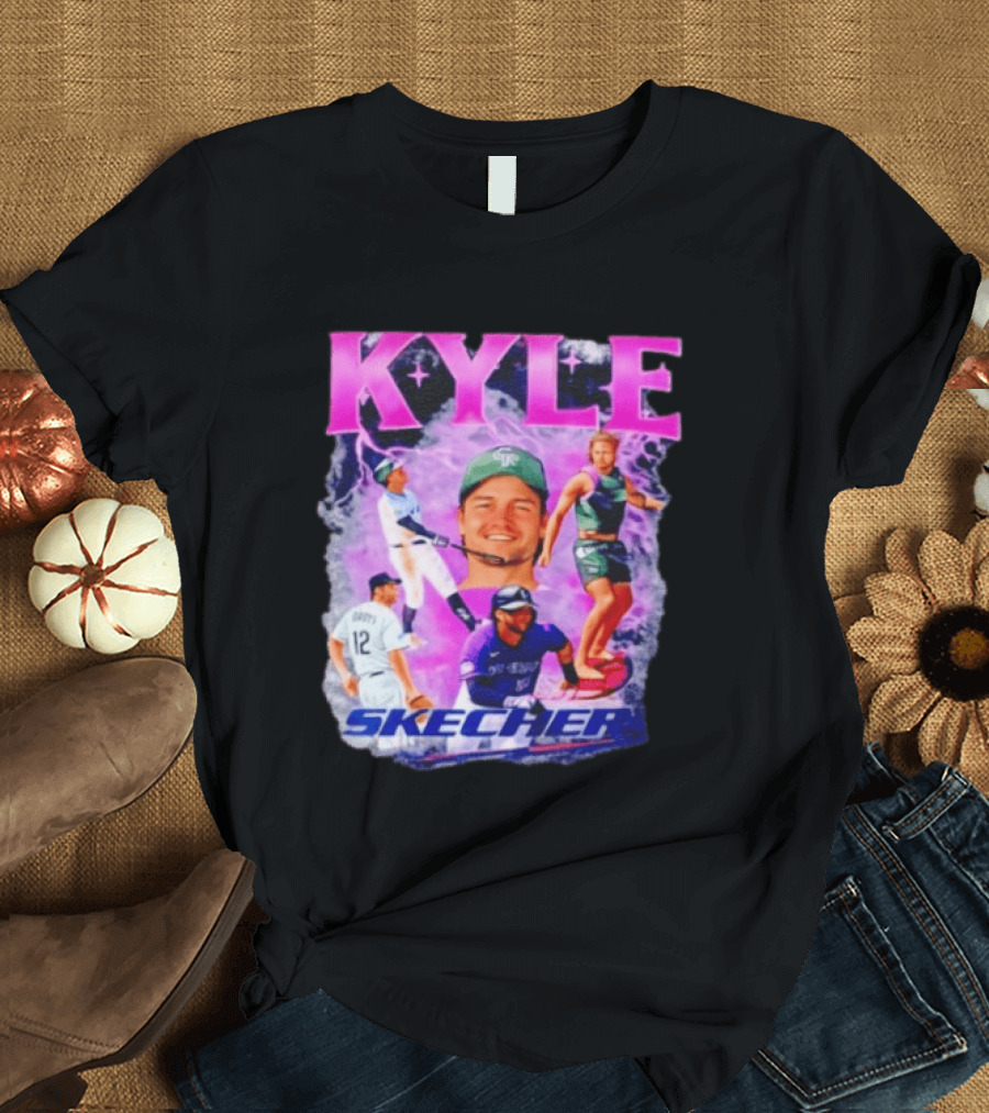 Kyle Groys Skecher Collage Baseball Dodgers > T-Shirt