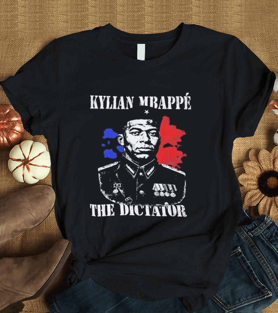 Kylian Mbappé The Dictator Military Uniform Meme Tricolor T-Shirt