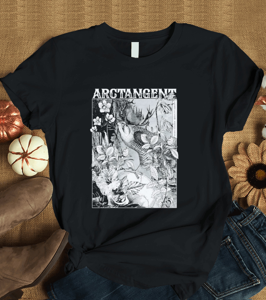 Arctangent Fernhill Farm Festival 2026 Bird Antlers Floral T-Shirt