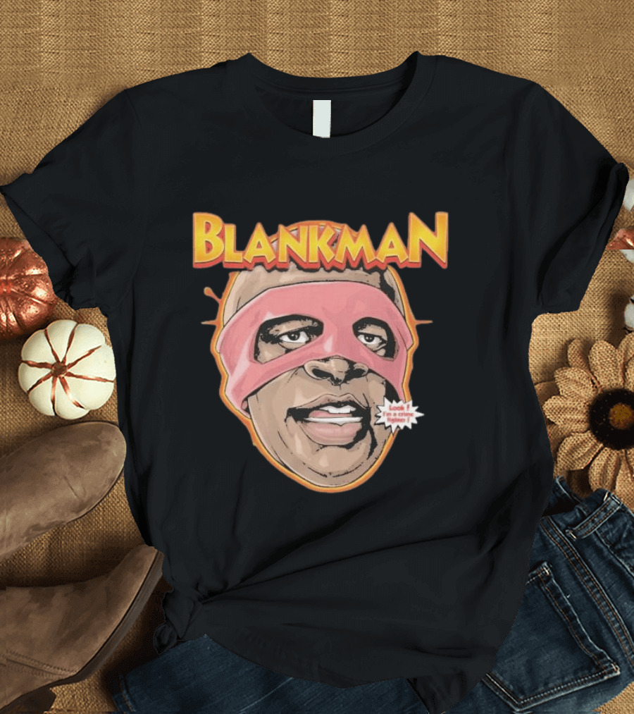 Blankman Look I'm A Crime Fighter Mask T-Shirt