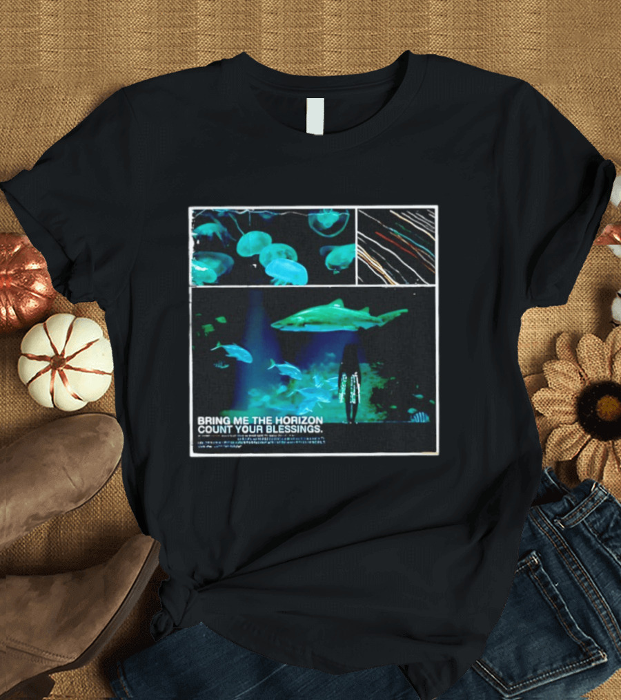 Bring Me The Horizon Count Your Blessings Aquarium Sharks And Jellyfish T-Shirt