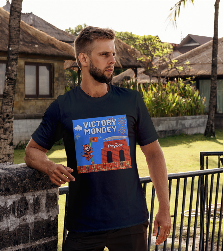 Cincinnati Bengals Victory Mondey Pixel Art Tiger Paycor Stadium Celebration T-Shirt